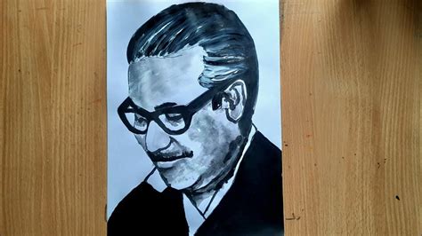 how to draw banga|How to Draw Bangabandhu Sheikh Mujibur Rahman .
